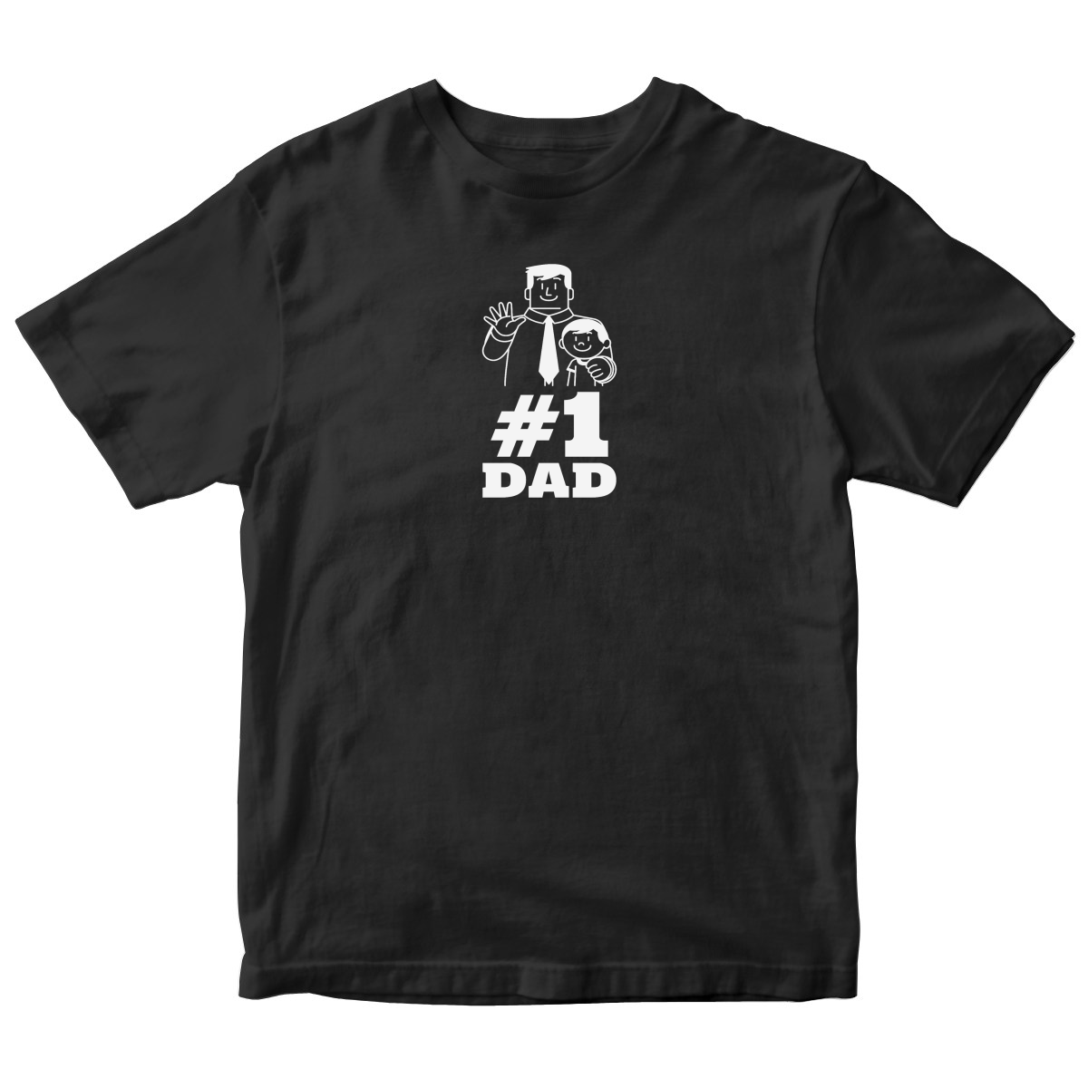 #1 Dad Toddler T-shirt | Black