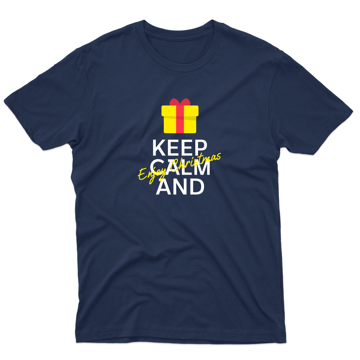 Keep Calm and Enjoy Christmas Men's T-shirt | Navy