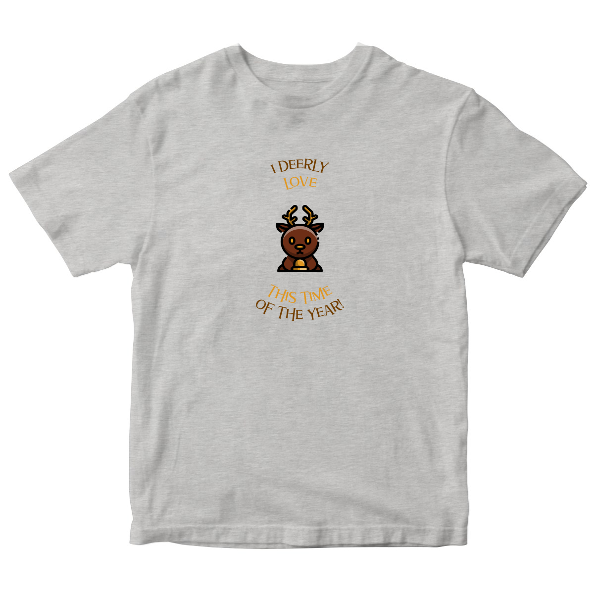 I Deerly Love This Time of the Year! Kids T-shirt | Gray