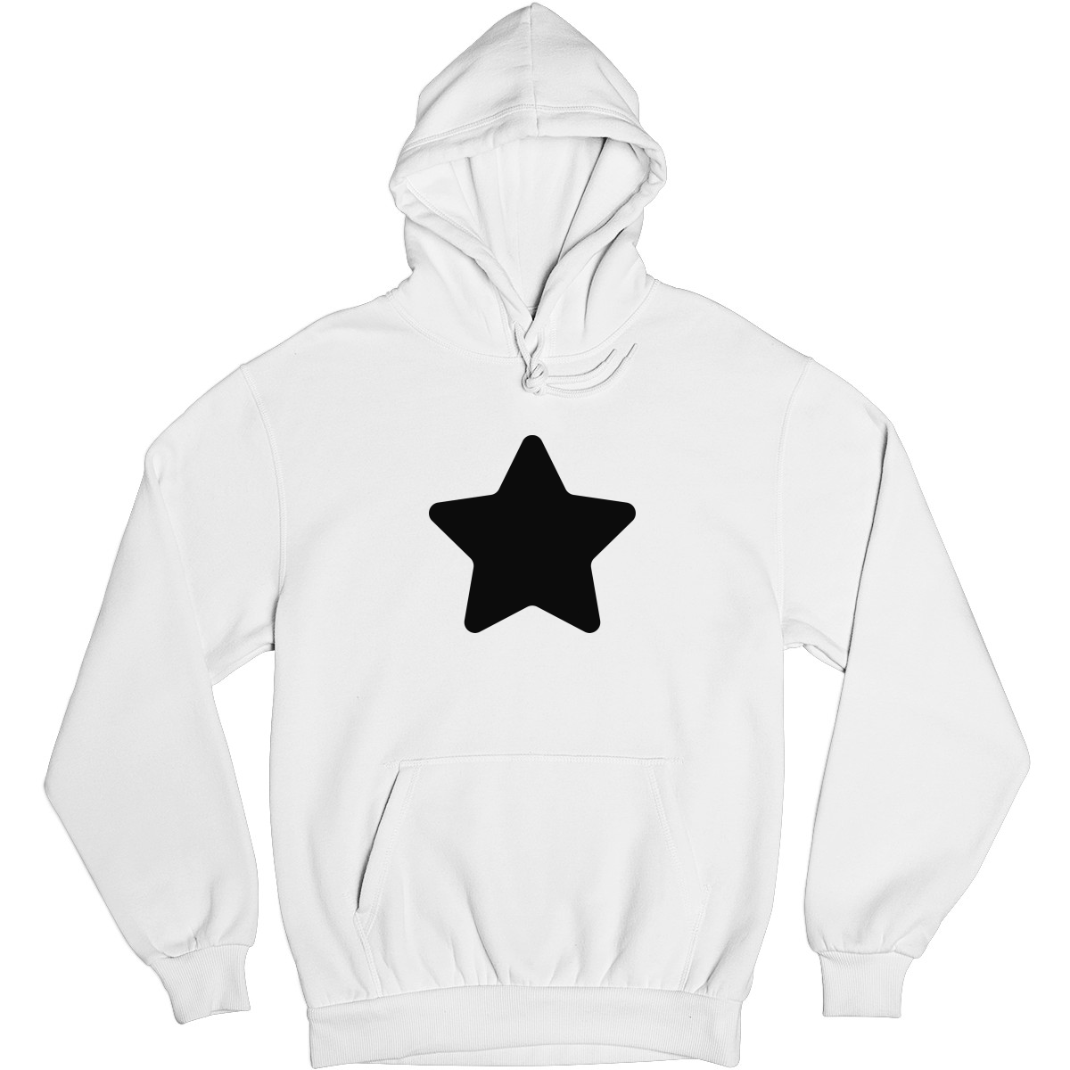 Cartoon Star Unisex Hoodie | White