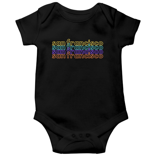 San Francisco Baby Bodysuit | Black