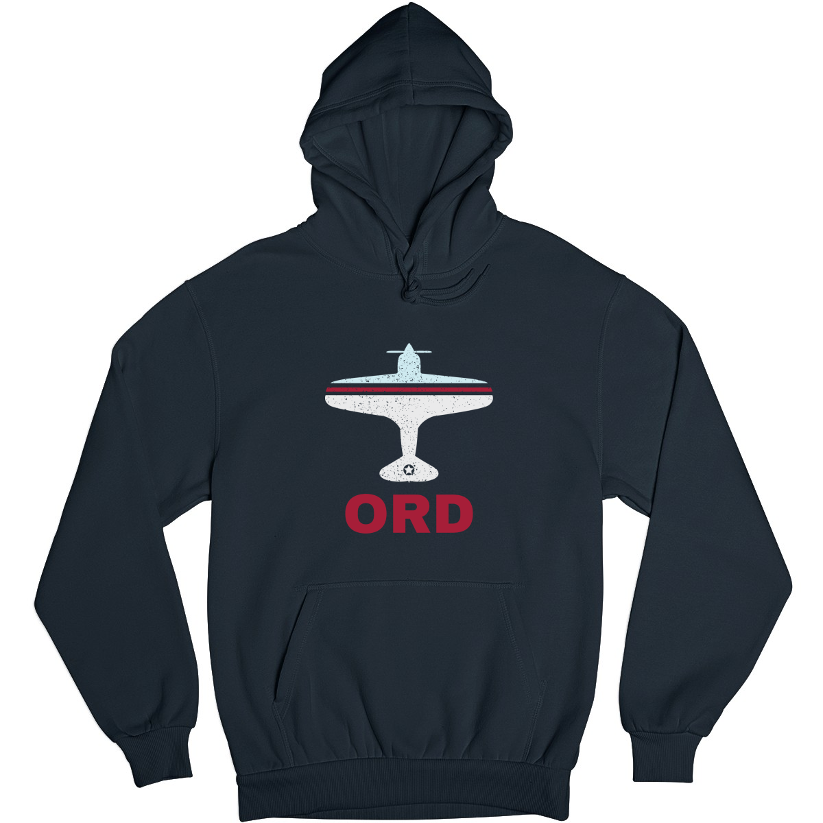 Fly Chicago ORD Airport Unisex Hoodie | Navy