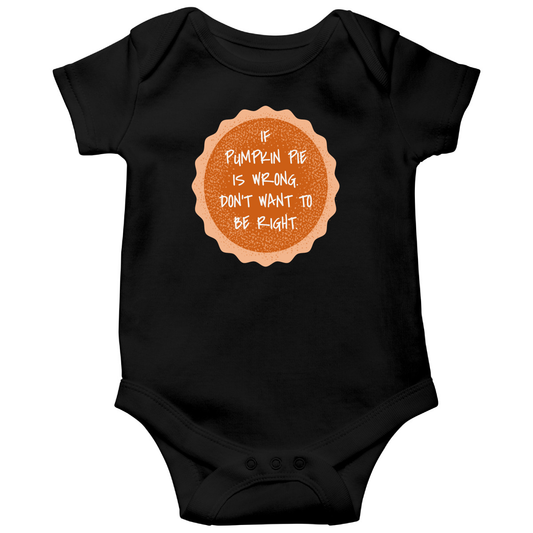 Pumpkin Pie Baby Bodysuits | Black