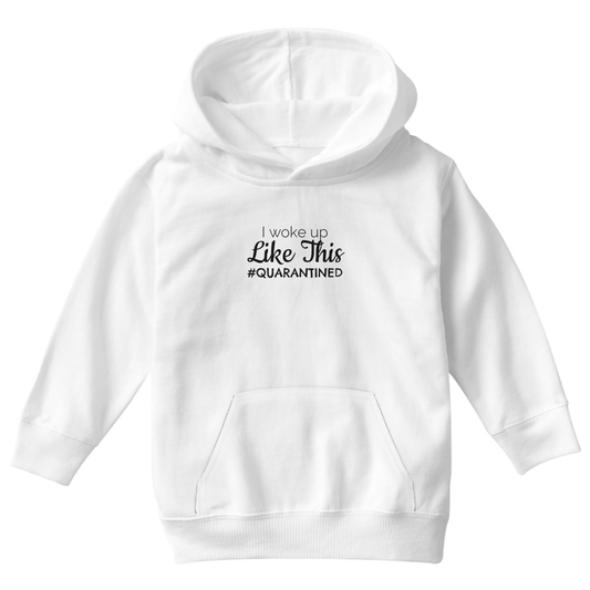 I WOKE UP Kids Hoodie | White