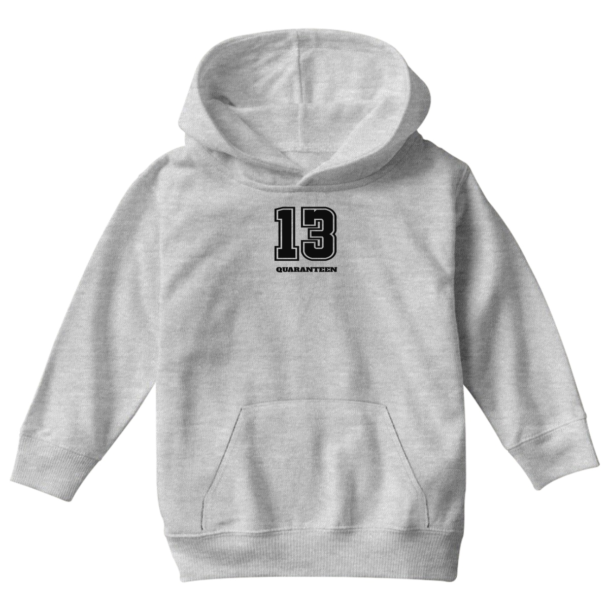 13 QUARANTEEN Kids Hoodie | Gray