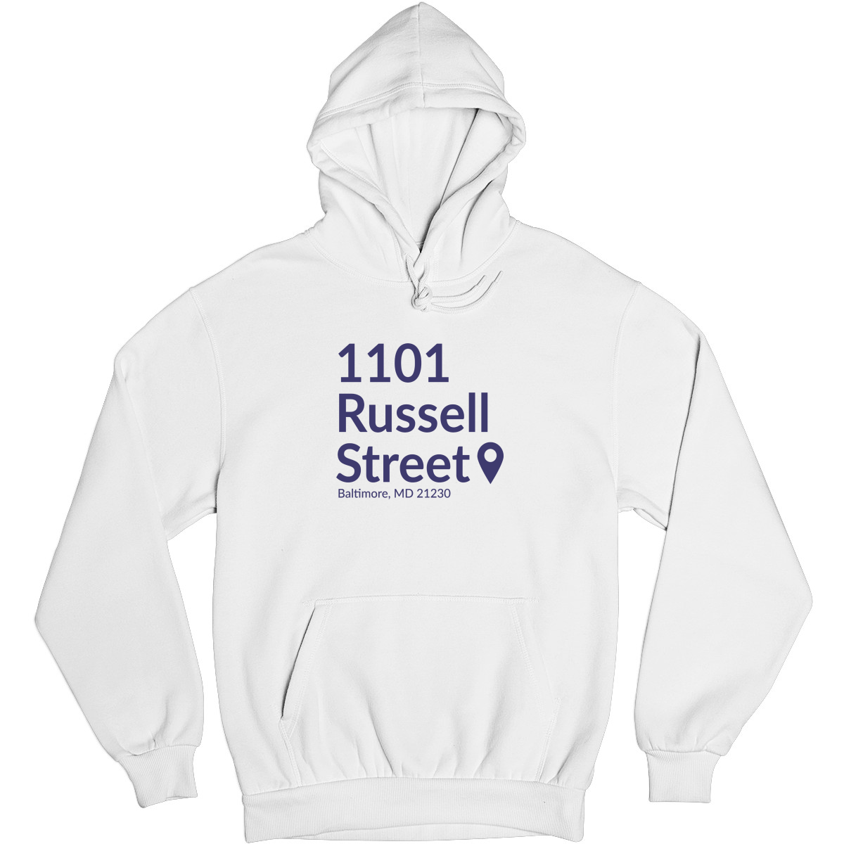 Baltimore Football Stadium Unisex Hoodie | White