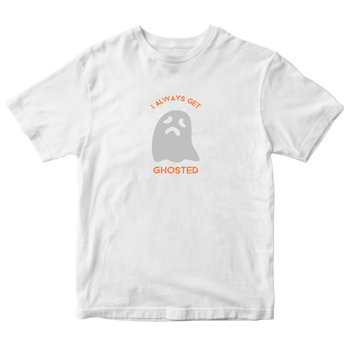 I Always Get Ghosted Kids T-shirt | White