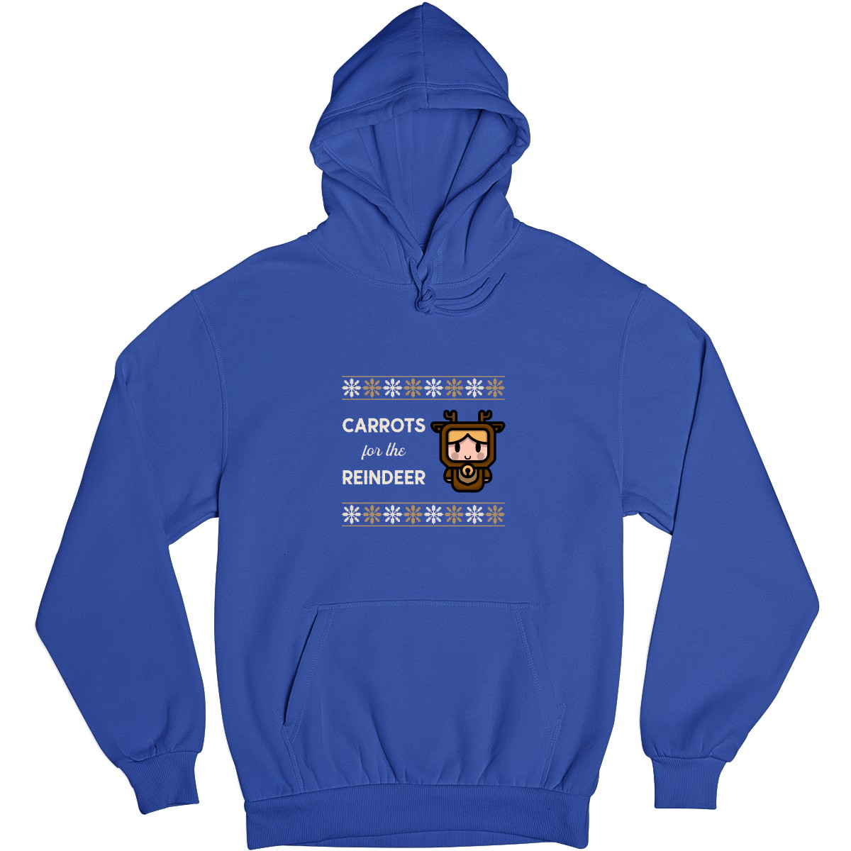 Carrots for the Reindeer Unisex Hoodie | Blue