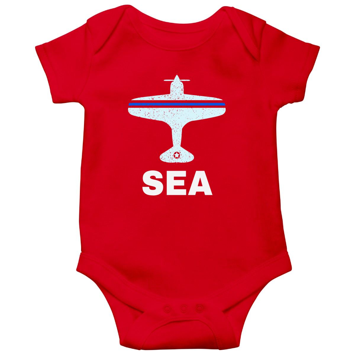 Fly Seattle SEA Airport Baby Bodysuits | Red