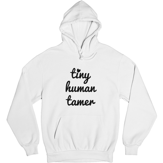 Tiny Human Tamer Unisex Hoodie | White