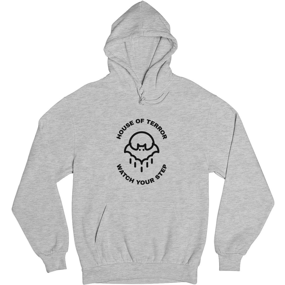 House of Terror Watch Your Step Unisex Hoodie | Gray