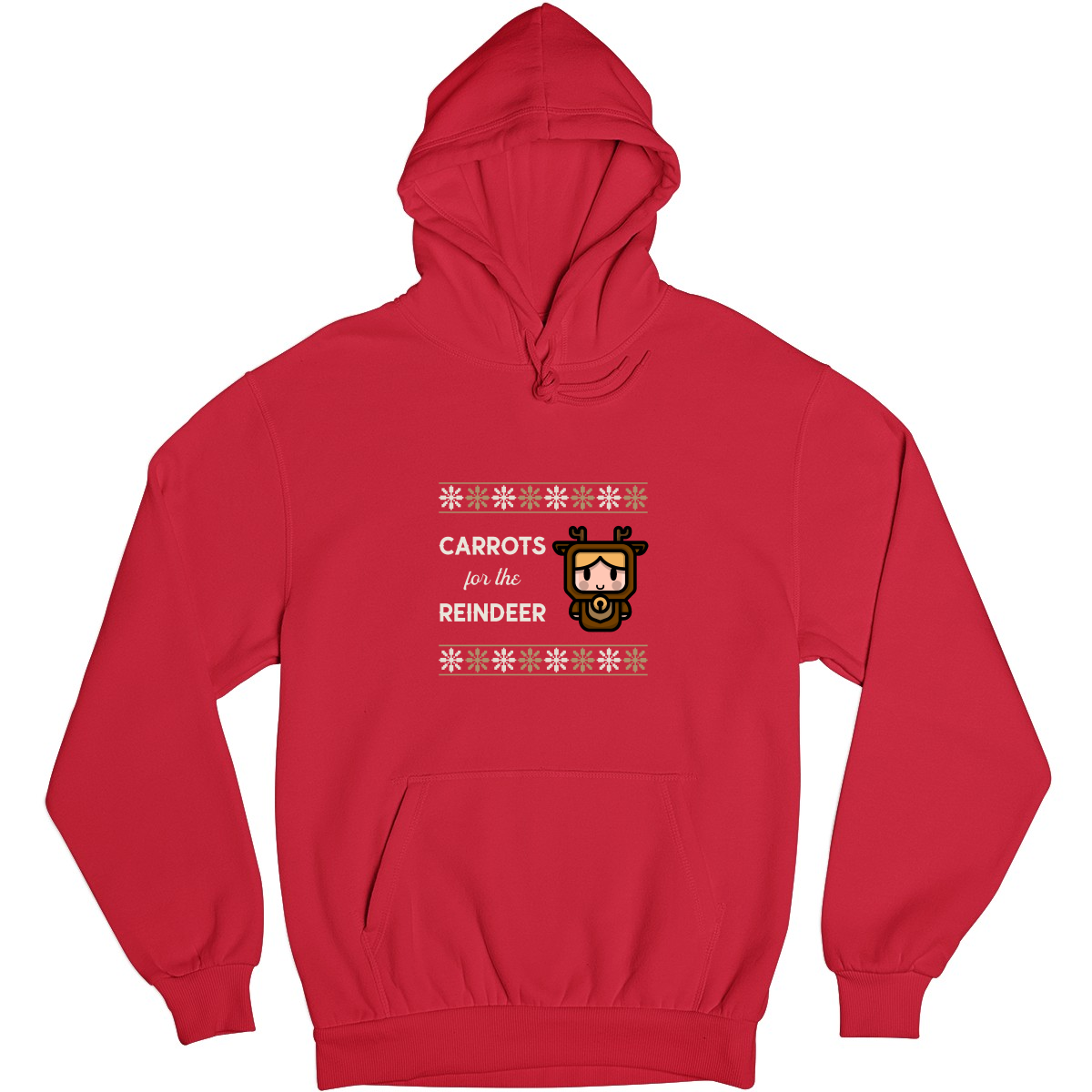 Carrots for the Reindeer Unisex Hoodie | Red