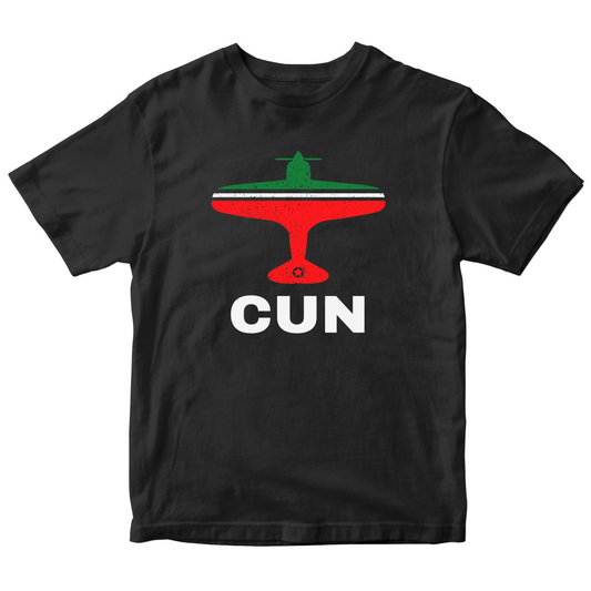Fly Cancun CUN Airport  Kids T-shirt | Black