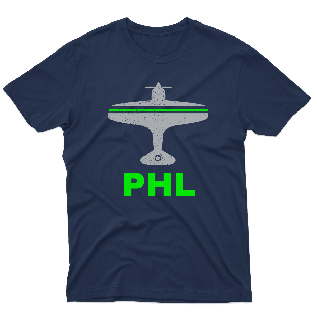 Fly Philadelphia PHL Airport Men's T-shirt | Navy