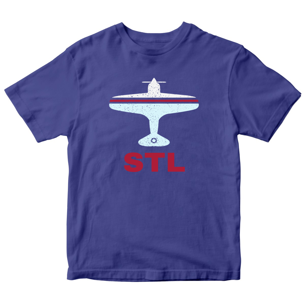 Fly St. Louis STL Airport Kids T-shirt | Blue