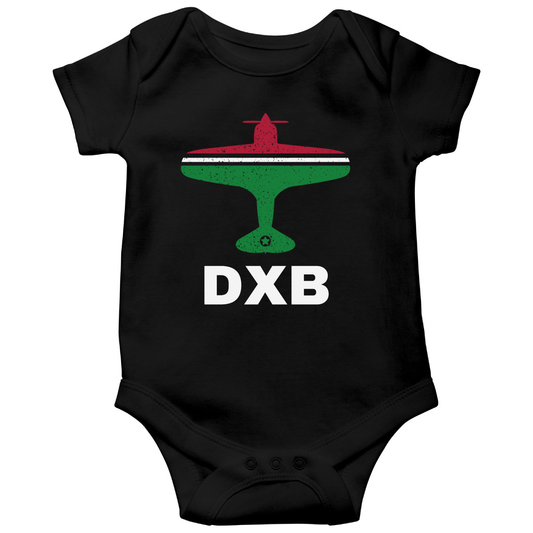 Fly Dubai DXB Airport Baby Bodysuits | Black