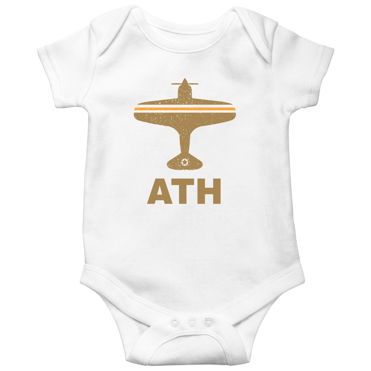 Fly Athens ATH Airport Baby Bodysuits | White