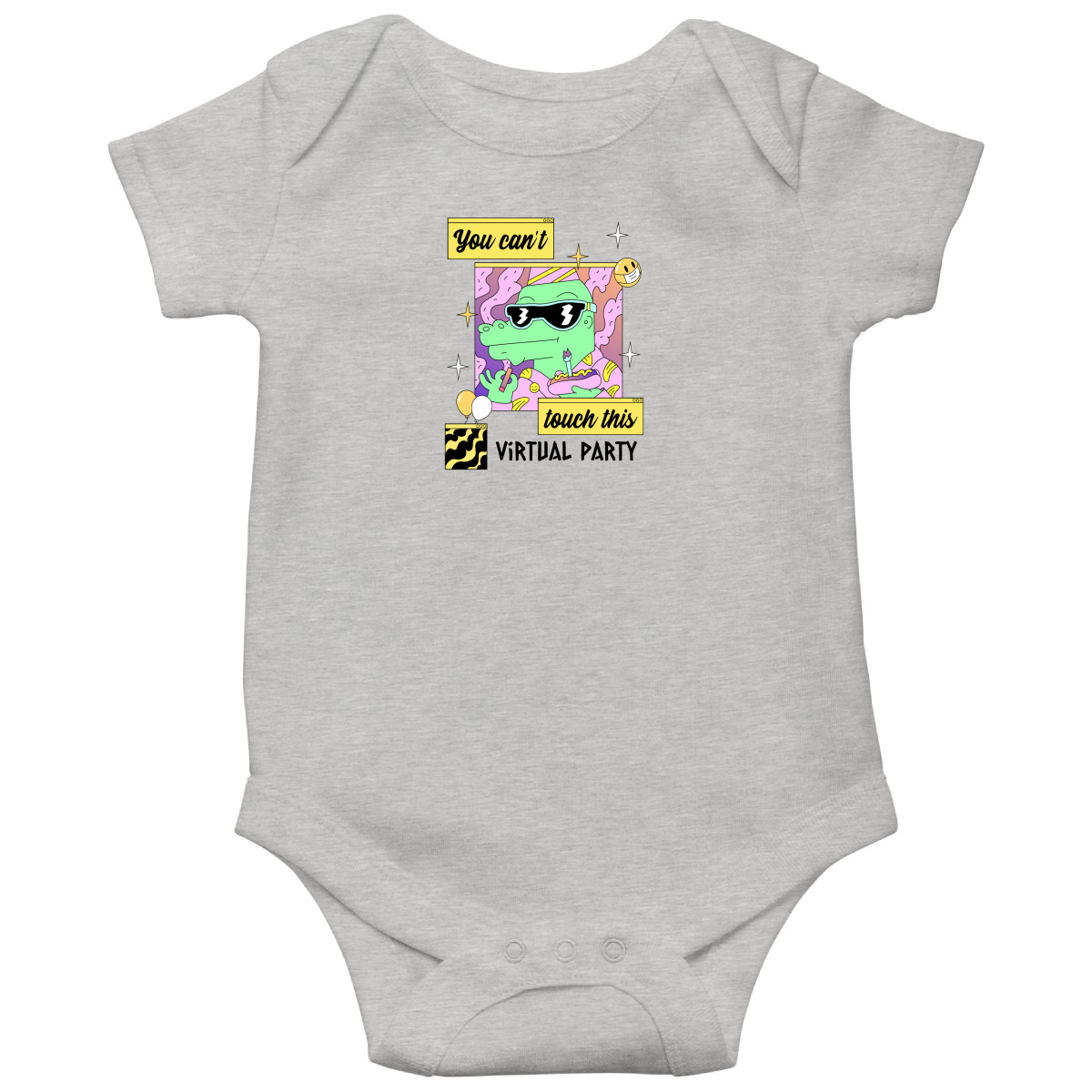 You Can't Touch This Baby Bodysuits | Gray