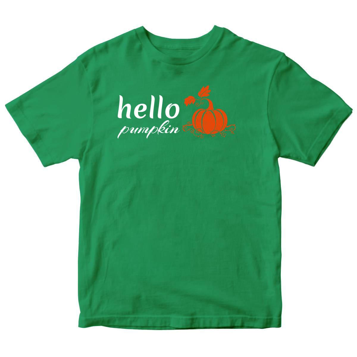 Hello Pumpkin Kids T-shirt | Green