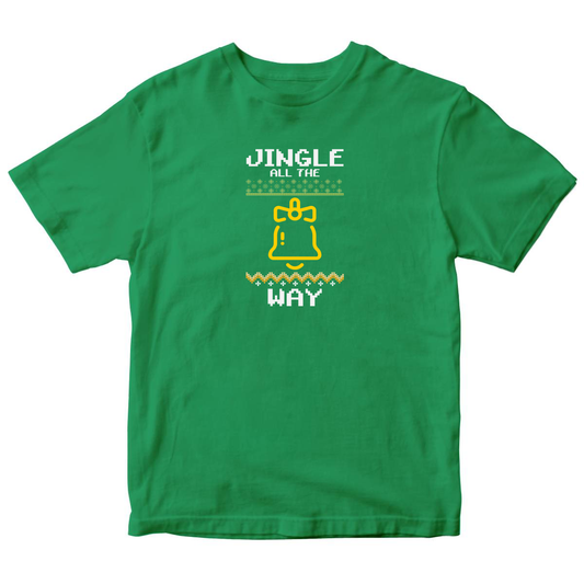 Jingle All the Way! Kids T-shirt | Green