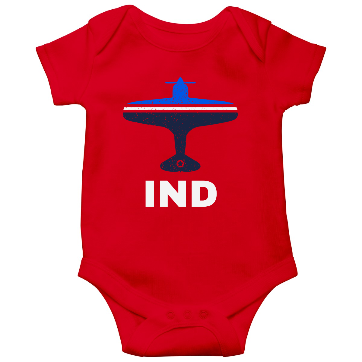 Fly Indianapolis IND Airport Baby Bodysuits | Red