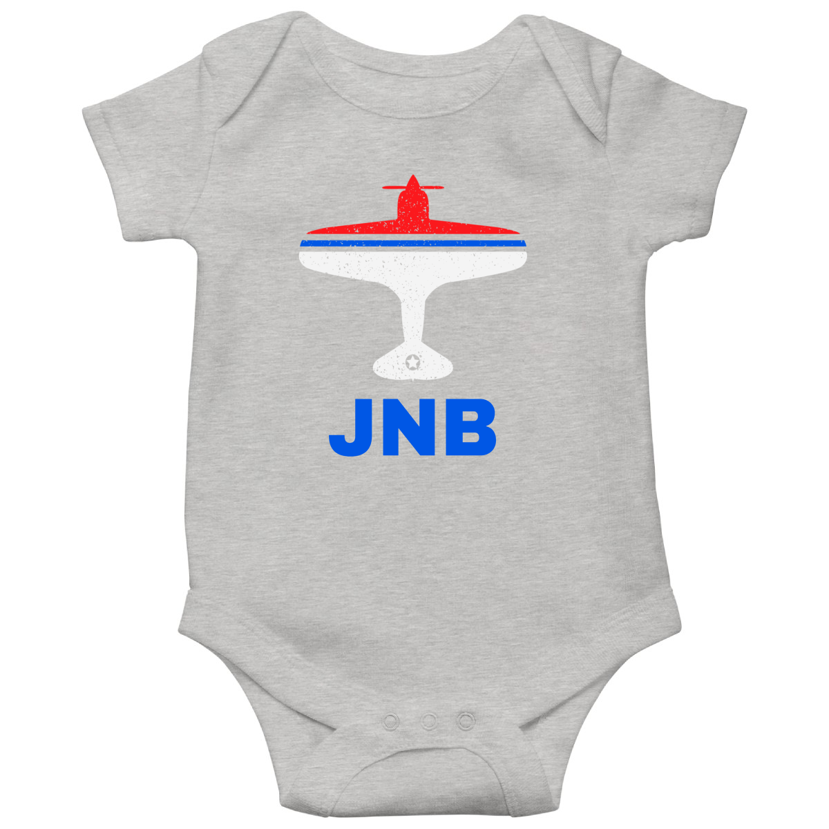 Fly Johannesburg JNB Airport Baby Bodysuits | Gray