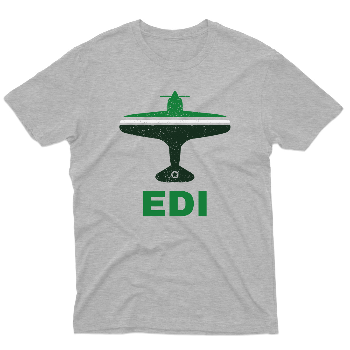 Fly Edinburgh EDI Airport Men's T-shirt | Gray