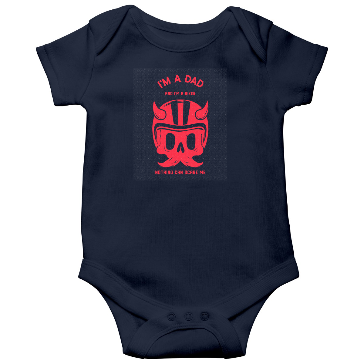 I'm a dad and a biker Baby Bodysuits | Navy