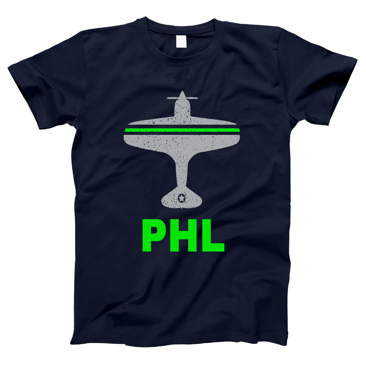 Fly Philadelphia PHL Airport Women's T-shirt | Navy