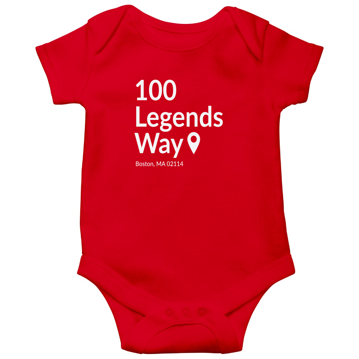 Boston Basketball Stadium  Baby Bodysuits | Red