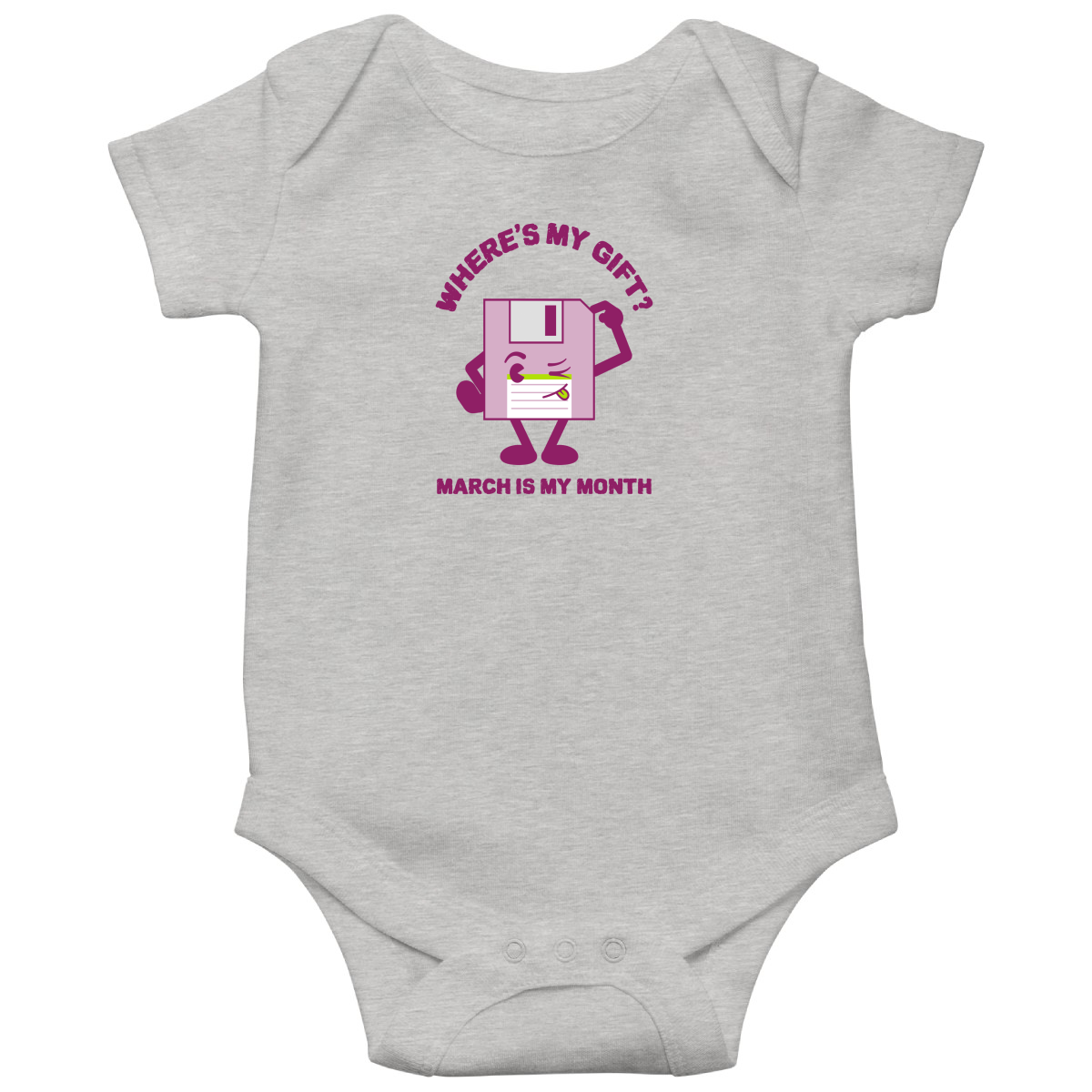 Where is my gift Baby Bodysuits | Gray