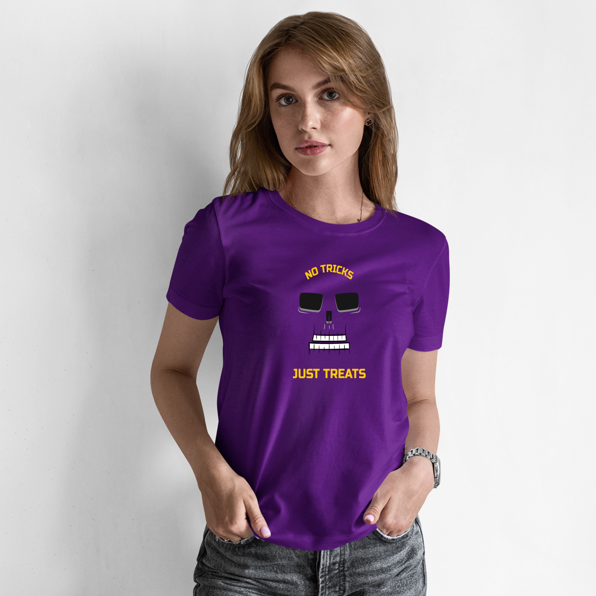 No Tricks Just Treats Women's T-shirt | Purple