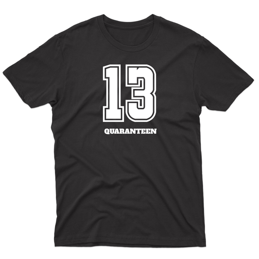 13 QUARANTEEN Men's T-shirt | Black