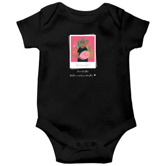 Grandma's Gold Baby Bodysuits | Black