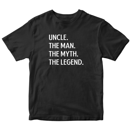 Uncle The Man The Myth The Legend Toddler T-shirt | Black