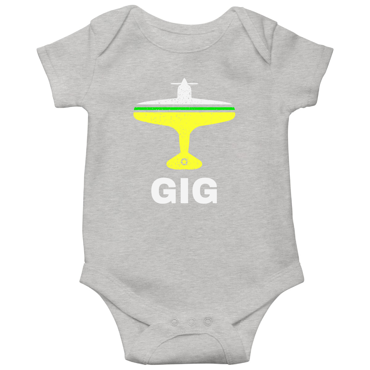 Fly Rio de Janerio GIG Airport Baby Bodysuits | Gray