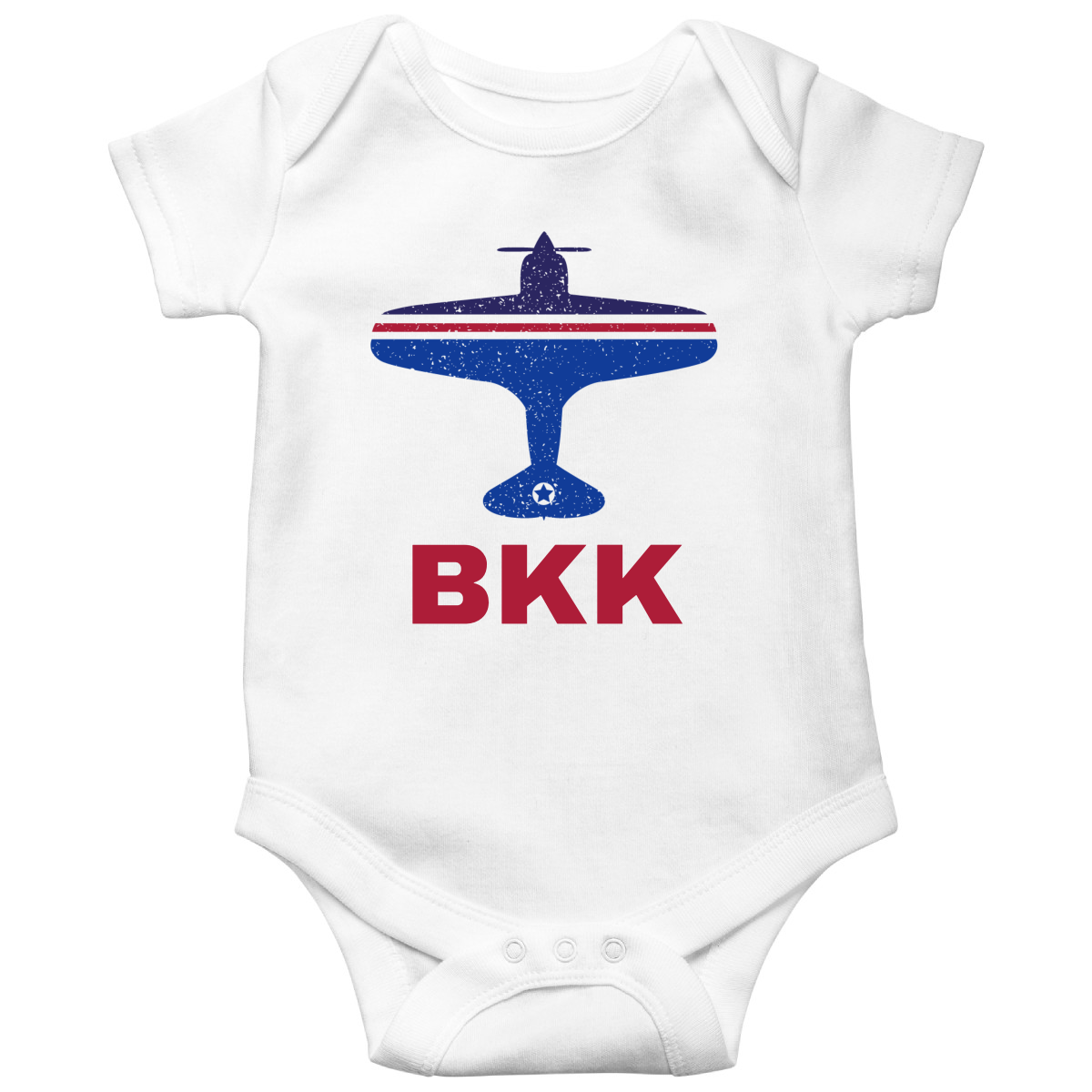 Fly Bangkok BKK Airport Baby Bodysuits | White