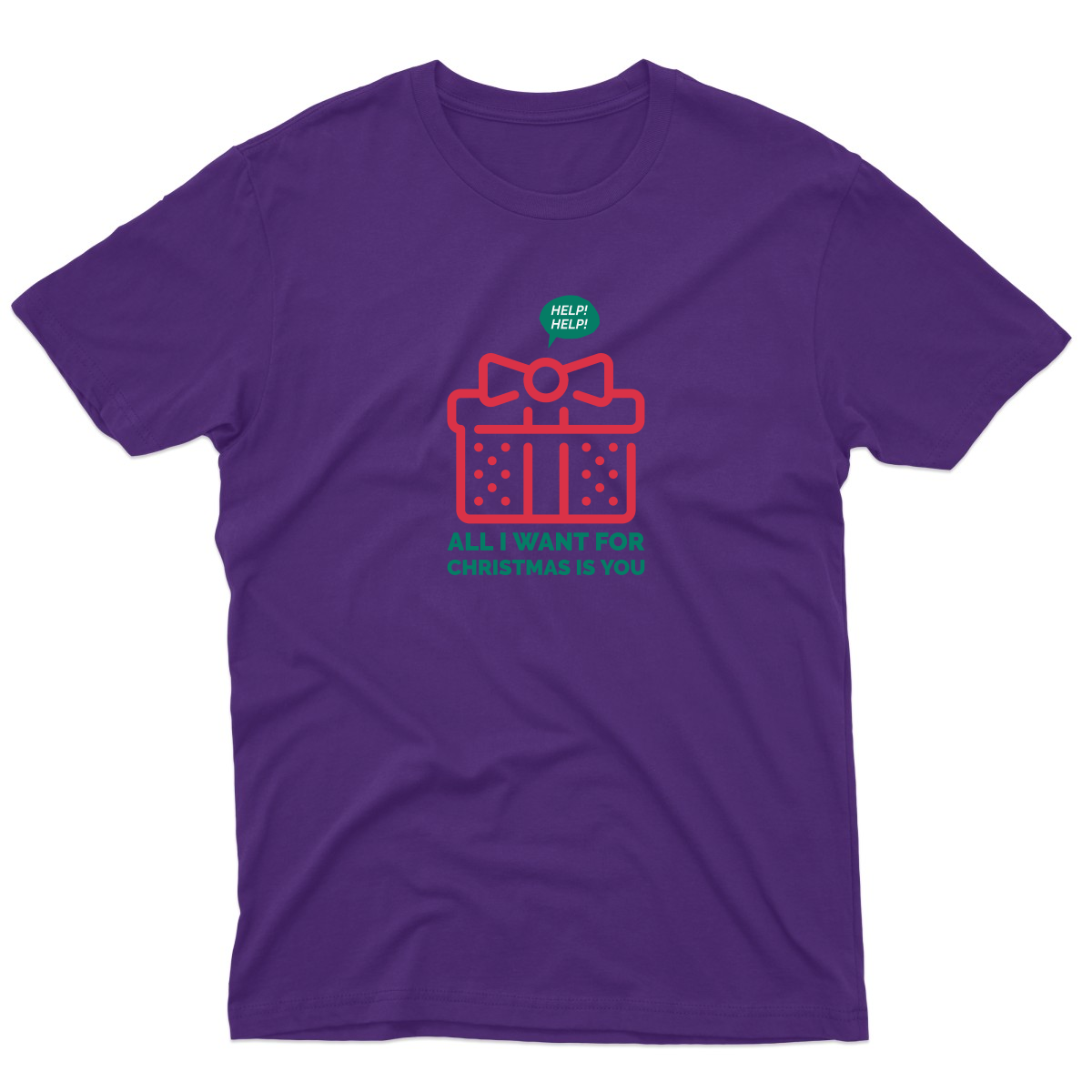 All I Want For Christmas Is You Men's T-shirt | Purple