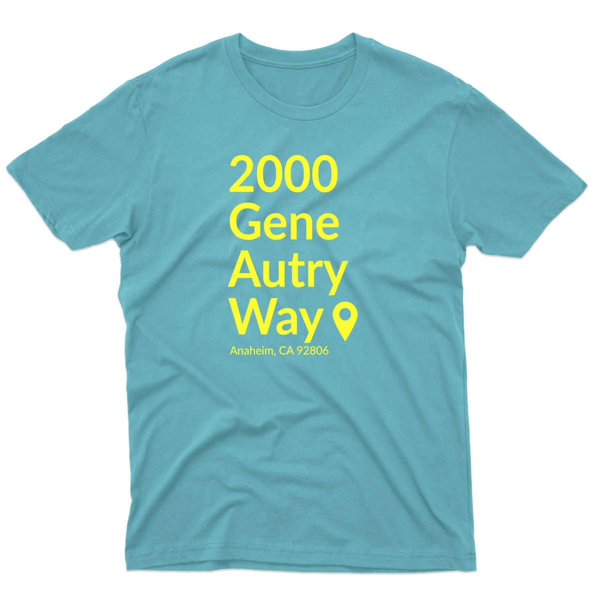 Anaheim Baseball Stadium Men's T-shirt | Turquoise