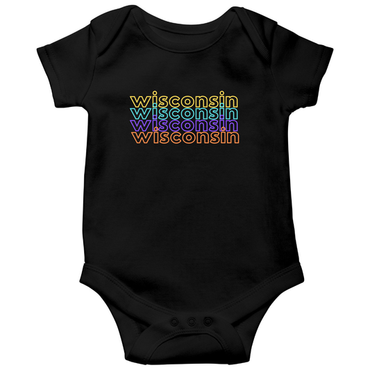 Wisconsin Baby Bodysuit | Black