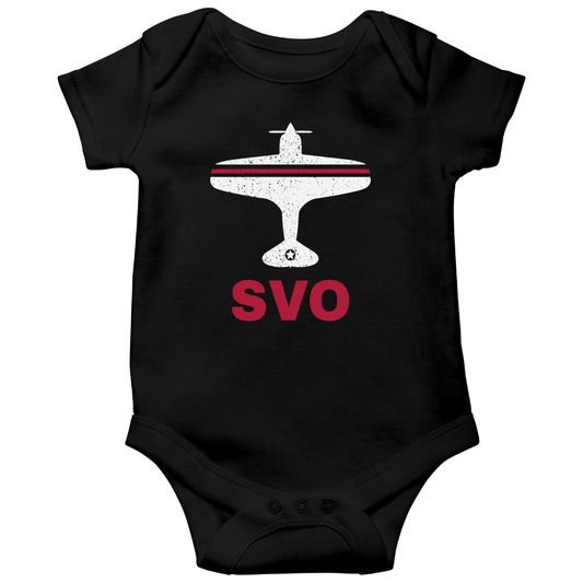 Fly Moscow SVO Airport Baby Bodysuits | Black