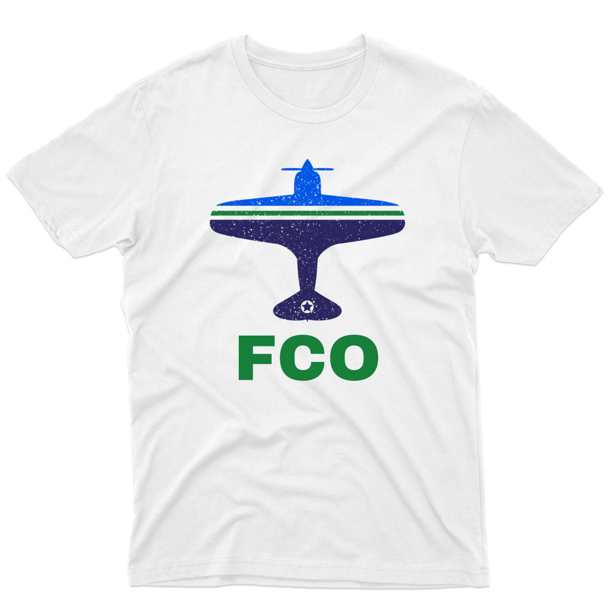 Fly Rome FCO Airport Men's T-shirt | White