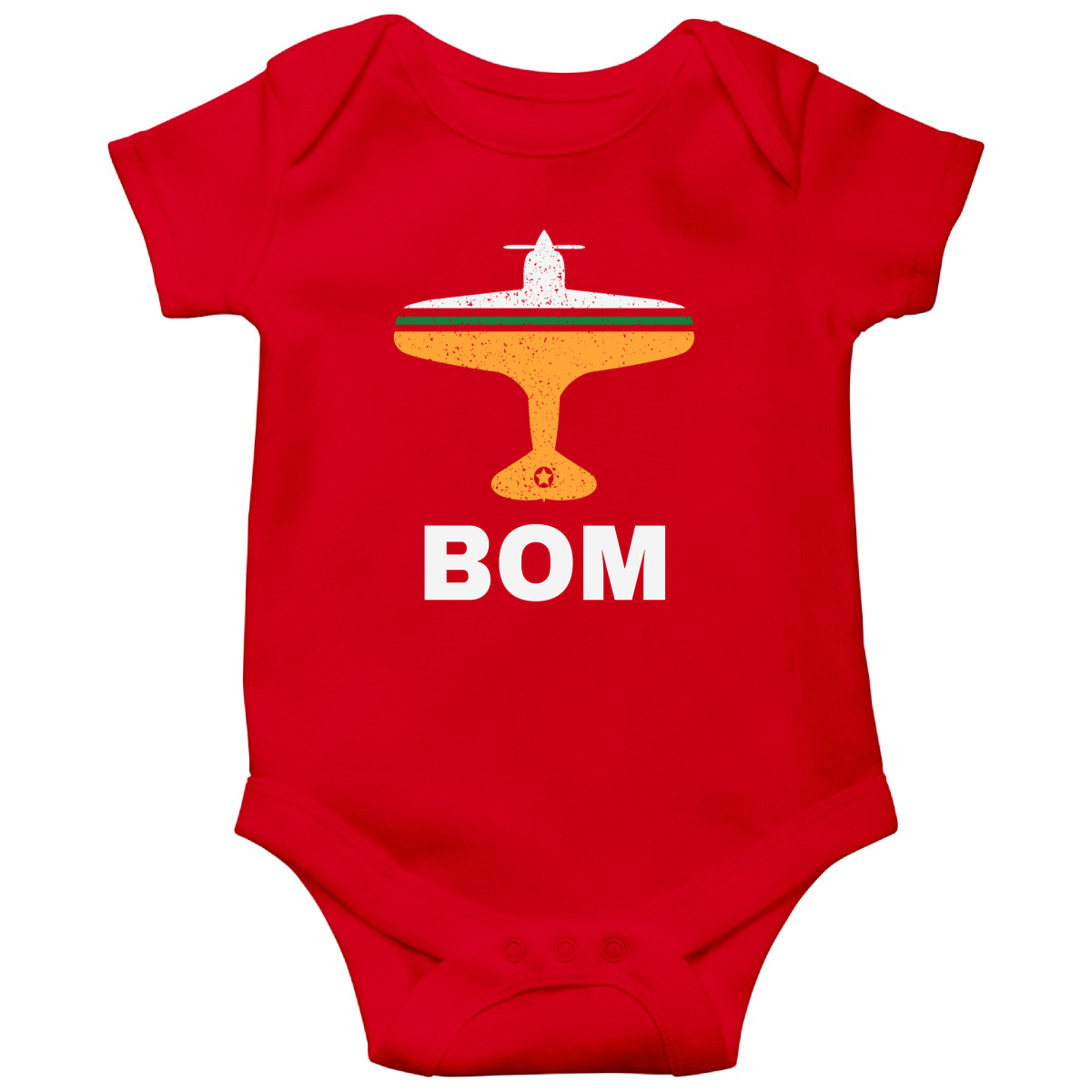 Fly Mumbai BOM Airport Baby Bodysuits | Red
