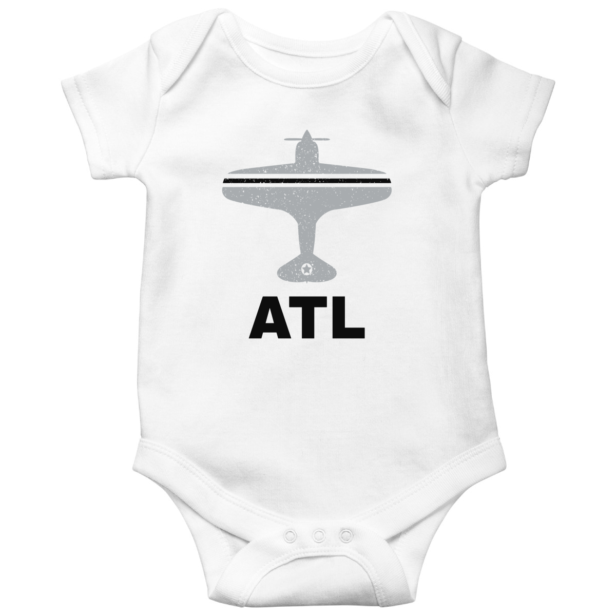 Fly Atlanta ATL Airport Baby Bodysuits | White