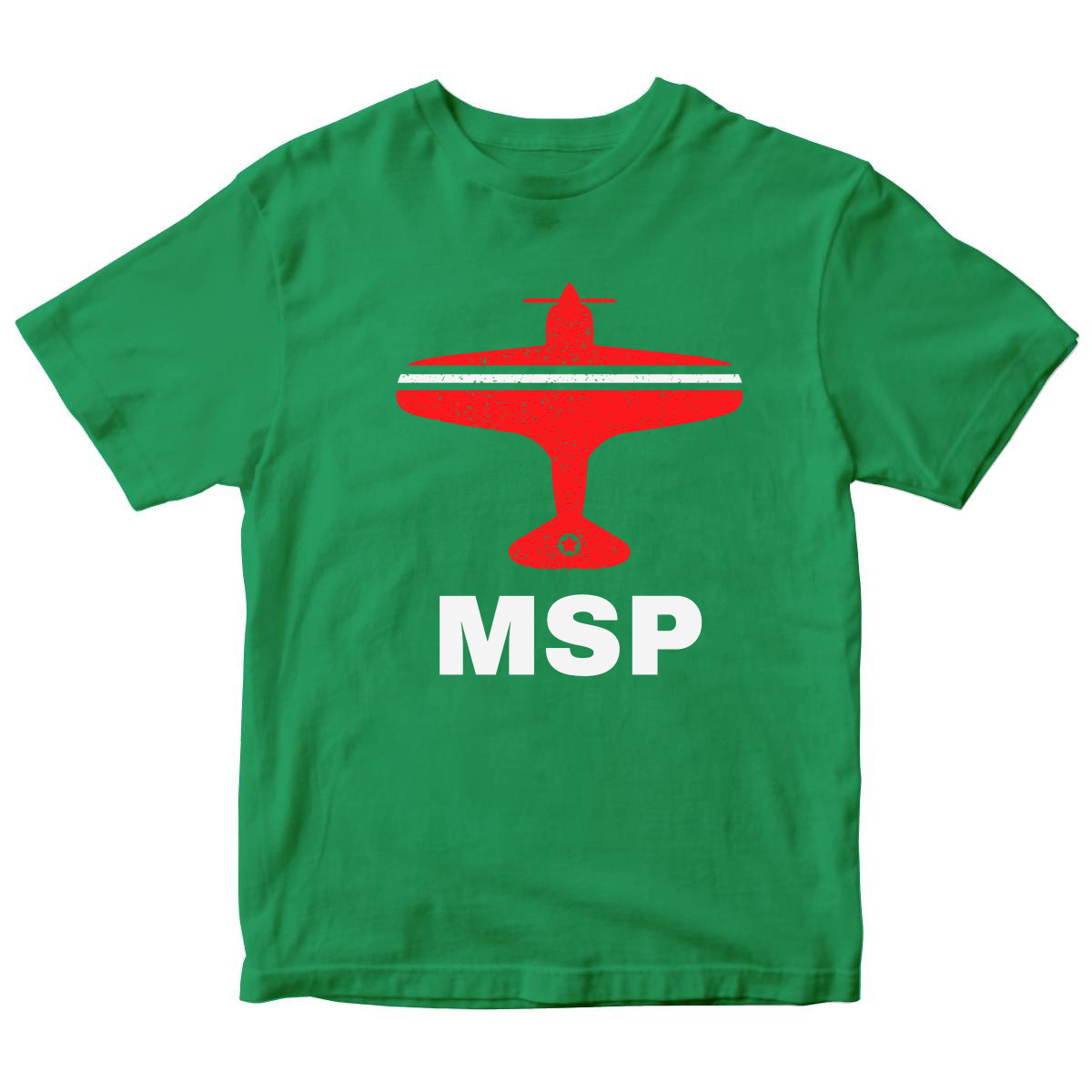 Fly Minneapolis MSP Airport Kids T-shirt | Green
