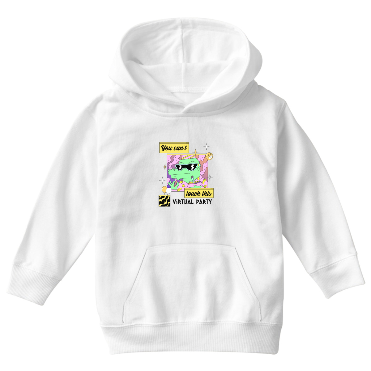 You Can't Touch This Kids Hoodie | White