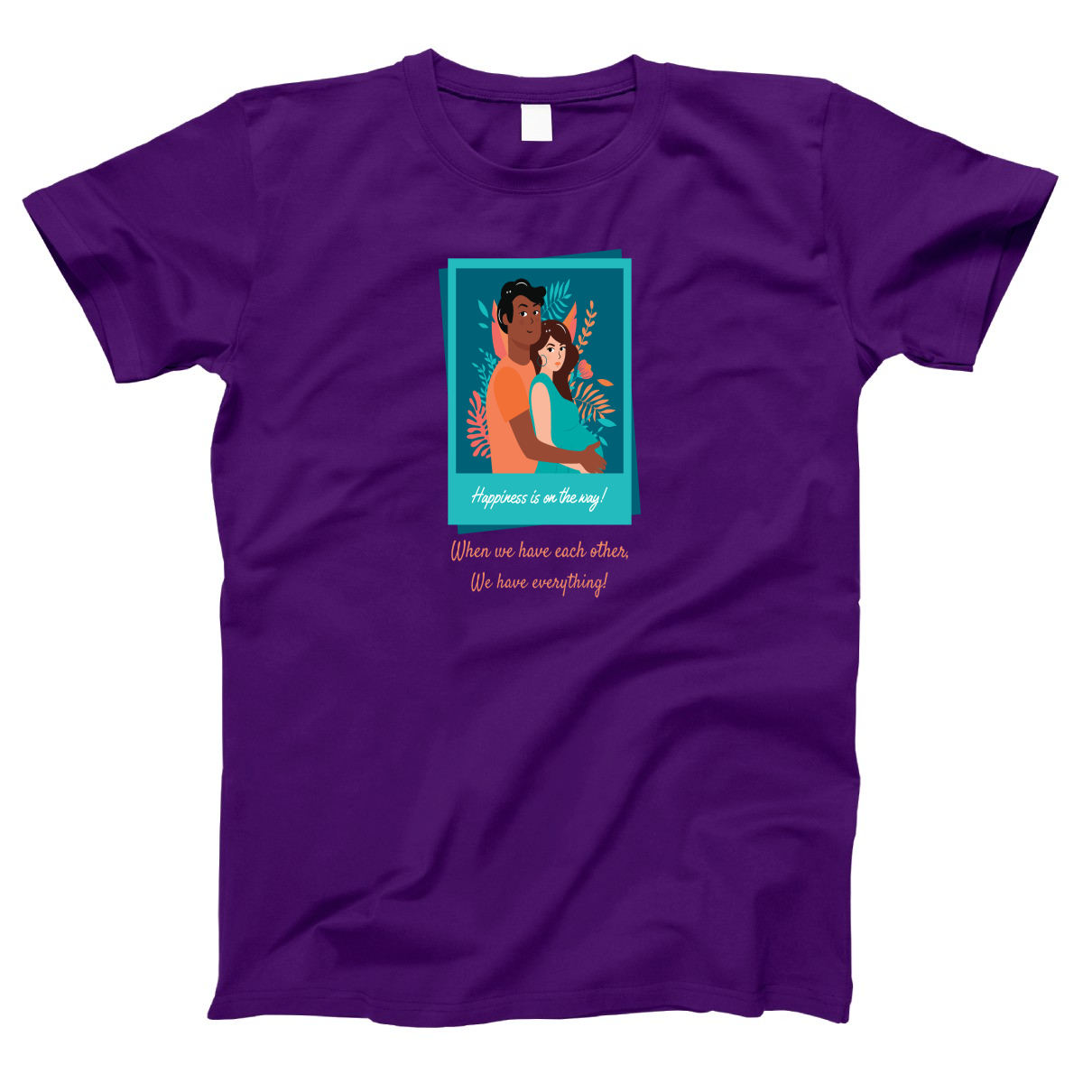 Happiness is on the way Women's T-shirt | Purple