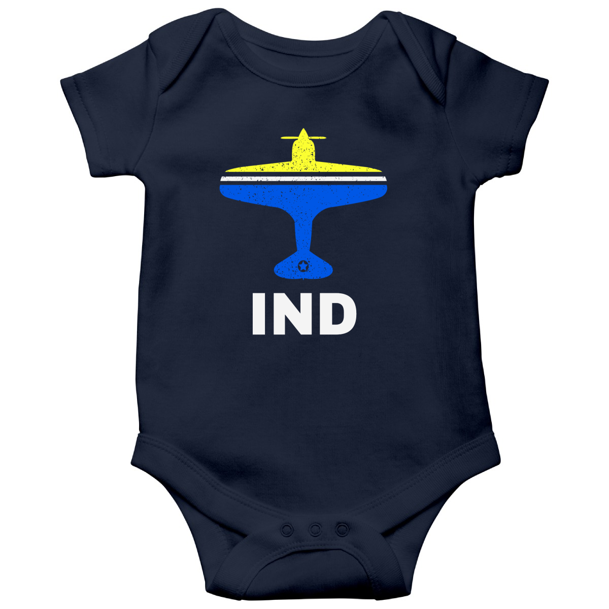 Fly Indianapolis IND Airport Baby Bodysuits | Navy