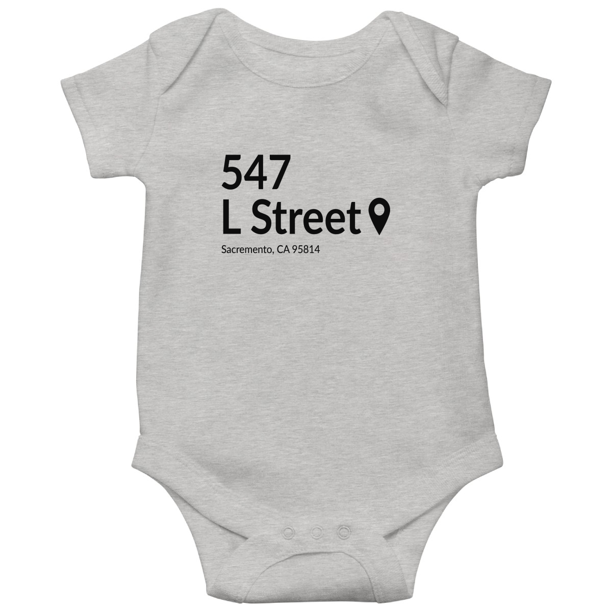 Sacramento Basketball Stadium Baby Bodysuits | Gray