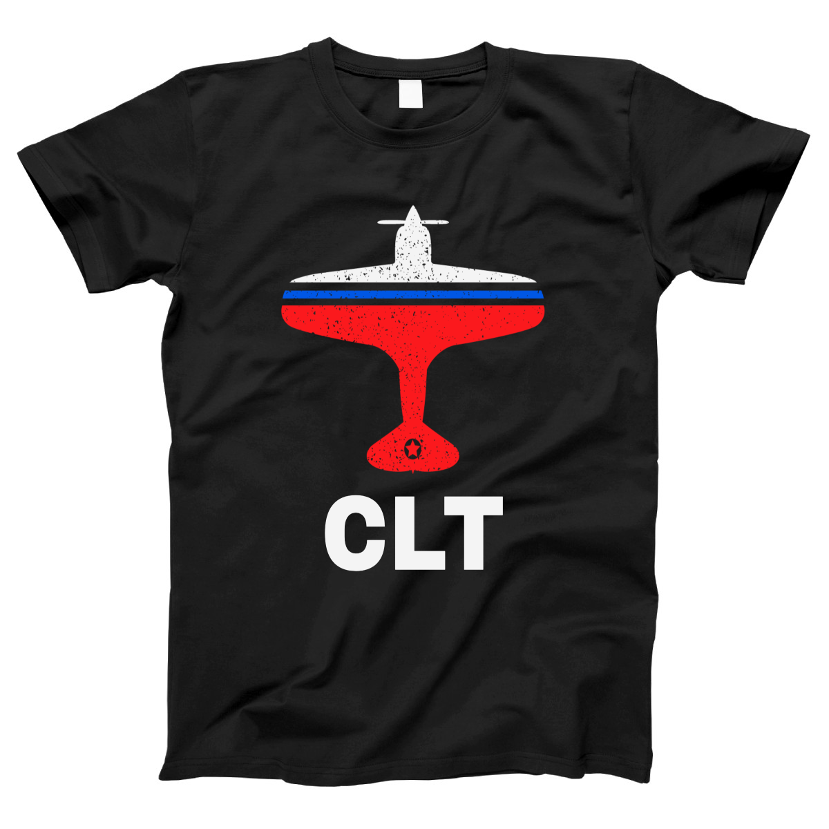 Fly Charlotte CLT Airport Women's T-shirt | Black